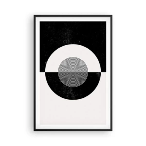 Poster în ramă neagră - Armonie în alb și negru - 61x91 cm