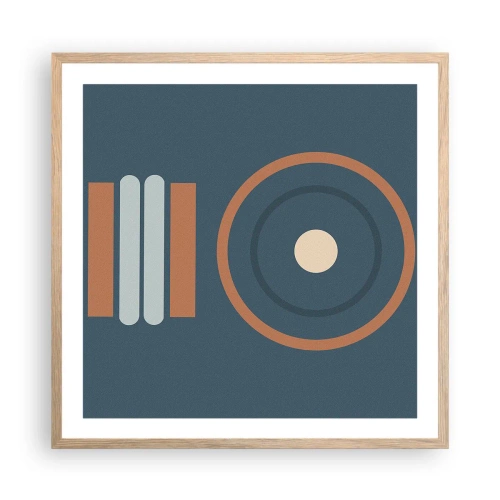 Poster în ramă de stejar deschis - Esența problemei - 60x60 cm