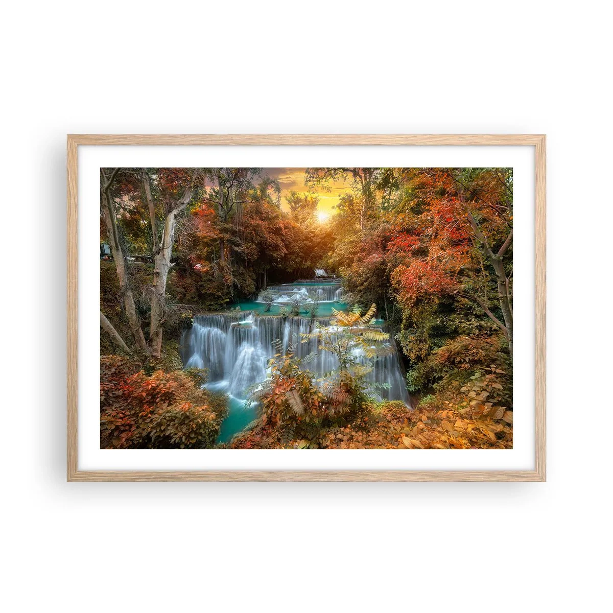 Poster în ramă de stejar deschis - Comoara ascunsă a pădurii - 70x50 cm