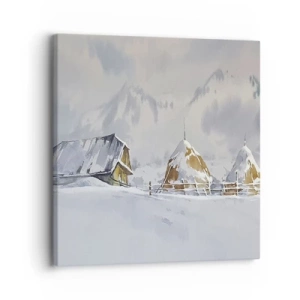 Tablou pe pânză - Într-o vale înzăpezită - 30x30 cm
