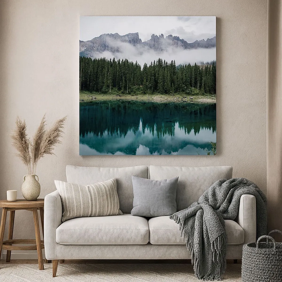 Tablou pe pânză - Liniște, liniște, să nu trezim apa care doarme... - 30x30 cm