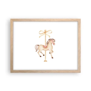 Poster în ramă de stejar deschis - Într-un trap grațios - 40x30 cm