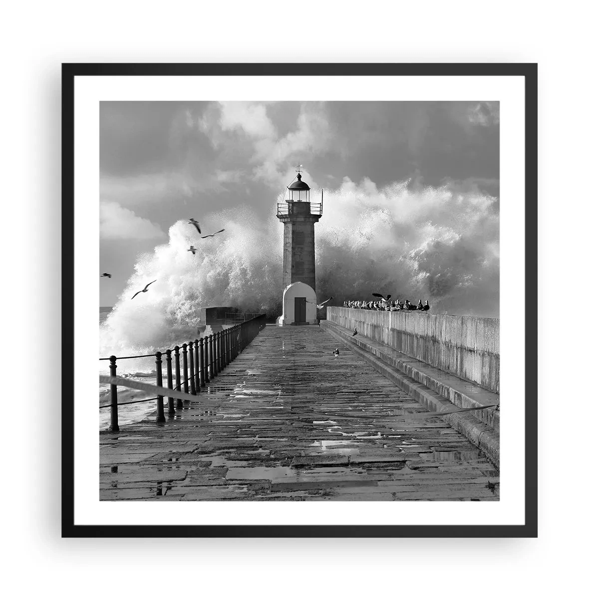 Poster în ramă neagră - Fără frică - 60x60 cm