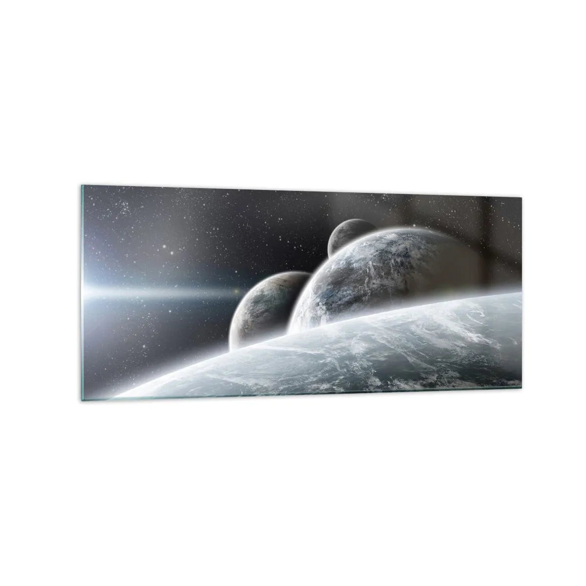 Tablou pe sticlă - Muzica cosmică a sferelor - 120x50 cm