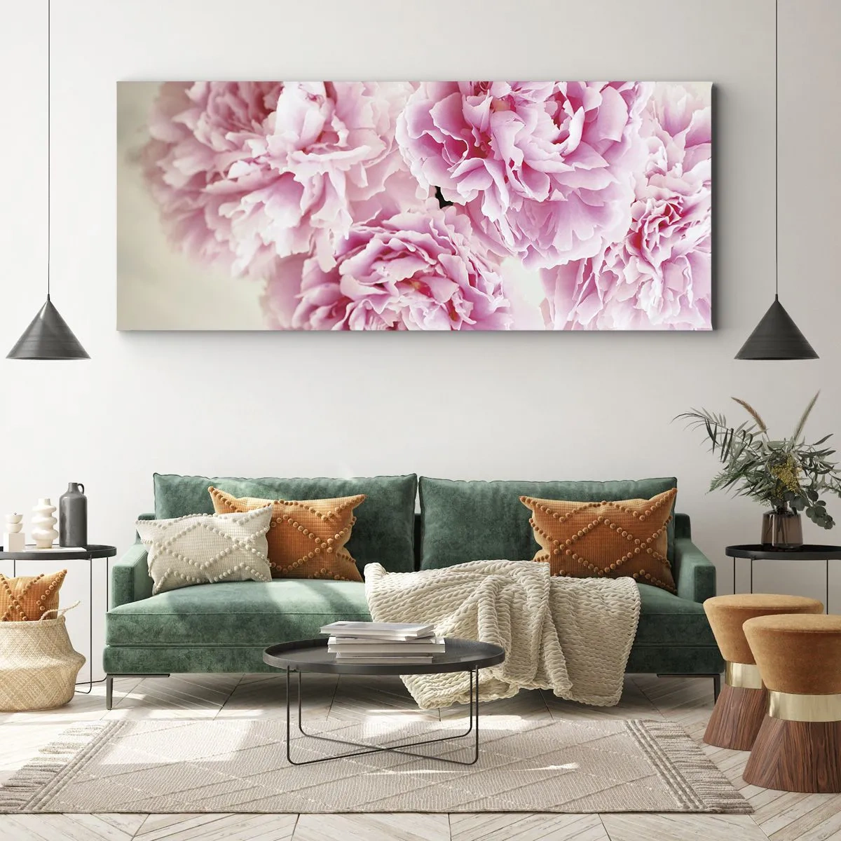 Tablou pe pânză - În luxul roz - 100x40 cm