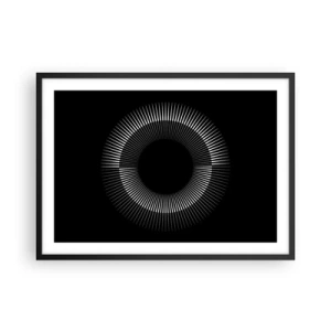 Poster în ramă neagră - Soarele Negru - 70x50 cm