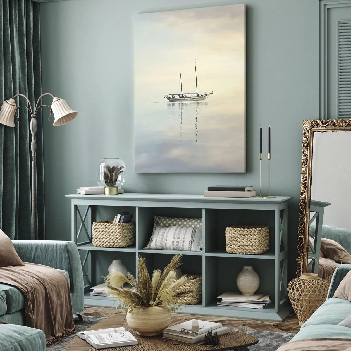 Tablou pe pânză - În tăcerea mării - 65x120 cm