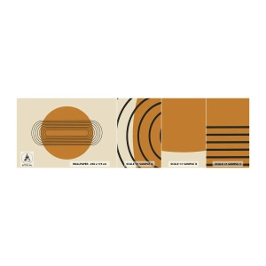 Mostră tapet autocolant Deluxe Sticker - Planul perfect - Abstracția, Grafică, Model modern - 100x30 cm