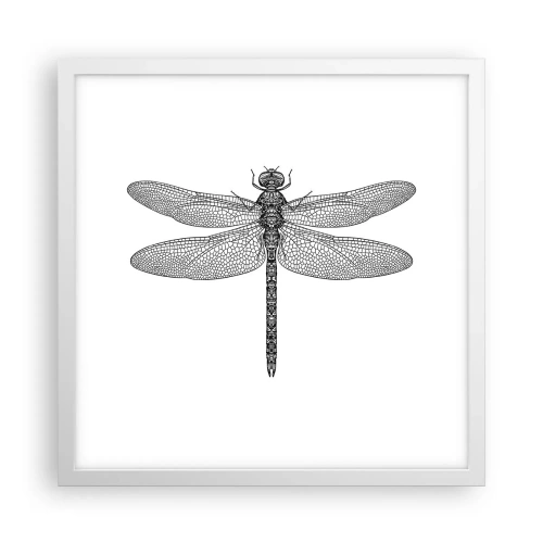 Poster în ramă albă - Precizia naturii - 40x40 cm