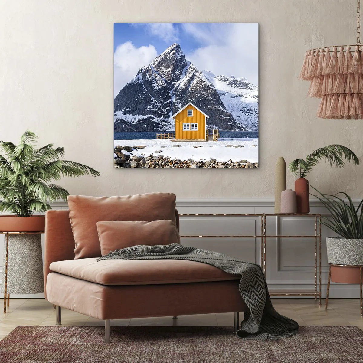 Tablou pe pânză - Vacanță scandinavă - 70x70 cm