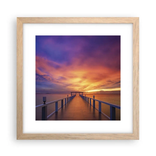 Poster în ramă de stejar deschis - Fără sfârșit - 30x30 cm