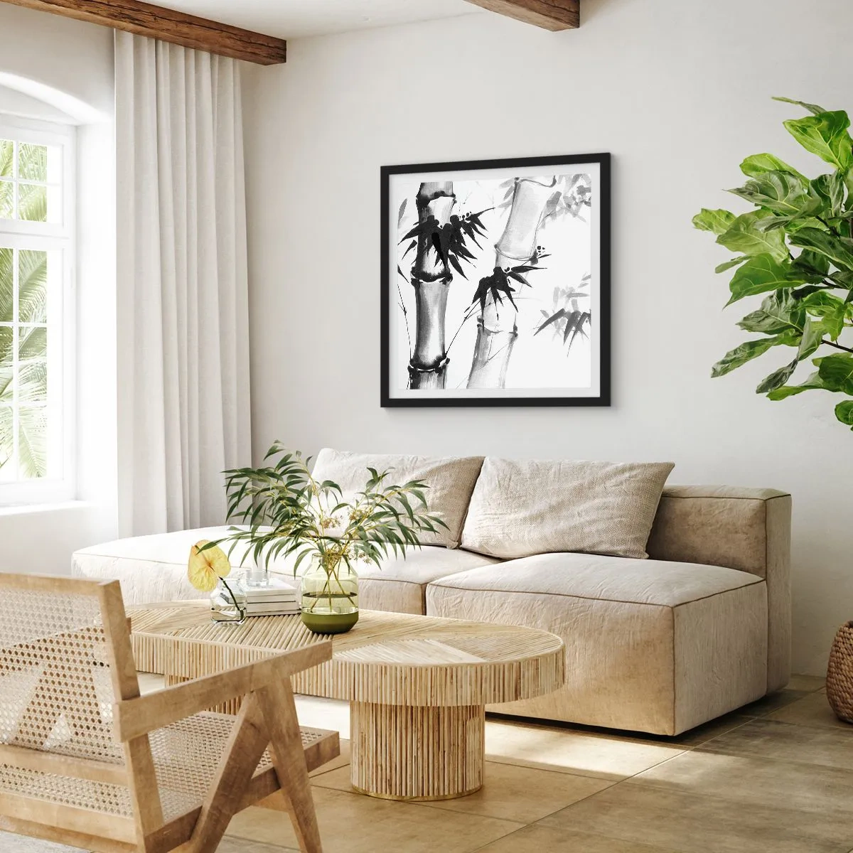 Poster în ramă neagră - Primul-plan al Orientului - 40x40 cm