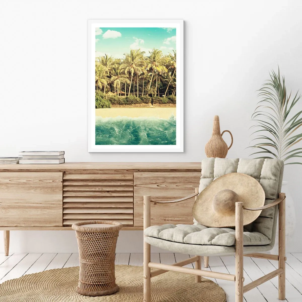 Poster în ramă albă - Ce zici de aici? - 61x91 cm