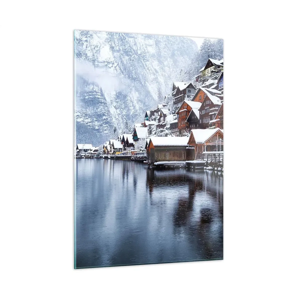 Tablou pe sticlă - În decor de iarnă - 50x70 cm