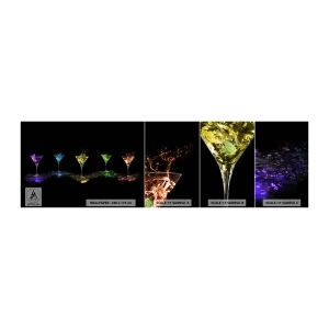 Mostră de Tapet Standard Eco - Culori de bucurie în sticla de cristal - Gastronomie, Cocktail, Băutură colorată - 100x30 cm