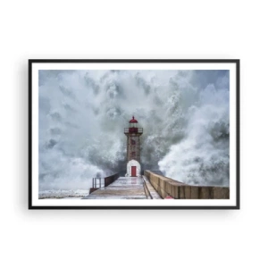 Poster în ramă neagră - Zgomotul apelor, sunetul vântului - 100x70 cm