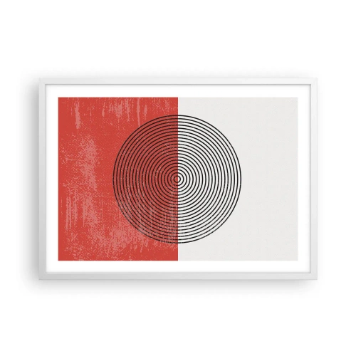 Poster în ramă albă - Direct la subiect - 70x50 cm
