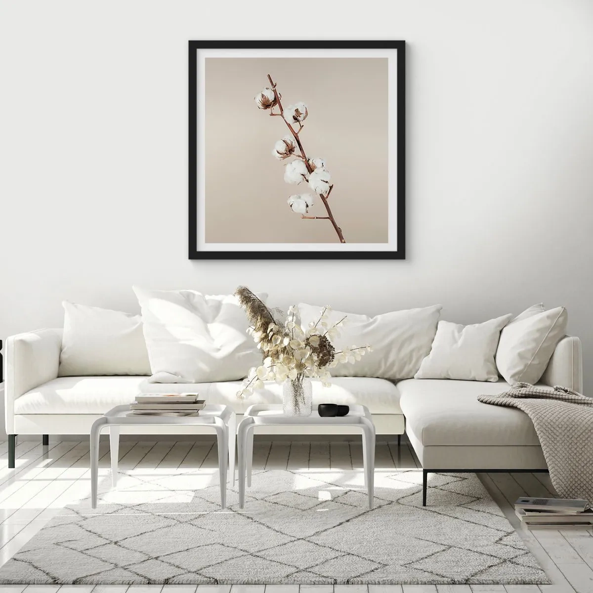 Poster în ramă neagră - La sursa moliciunii - 60x60 cm