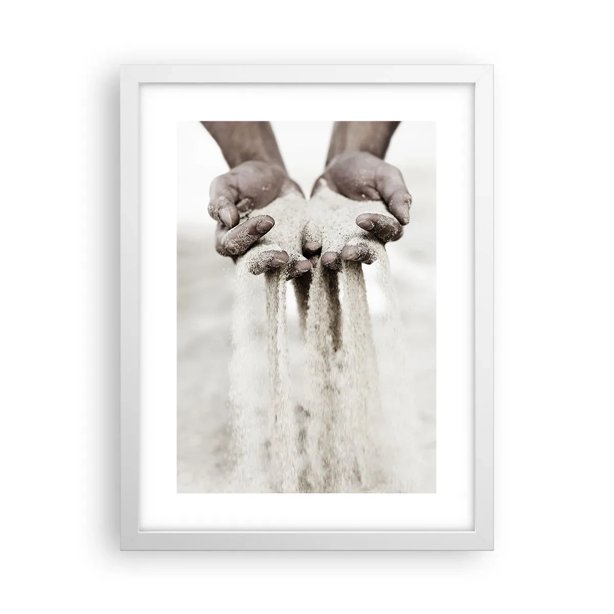 Poster în ramă albă - Cu aceste mâini... - 30x40 cm