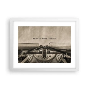 Poster în ramă albă - Spune-mi - 40x30 cm