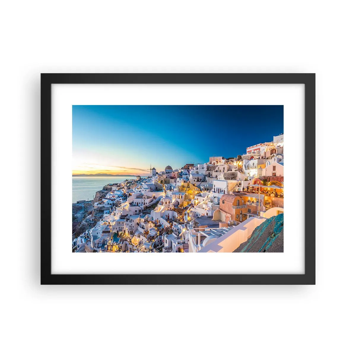 Poster în ramă neagră - Esența grecității - 40x30 cm