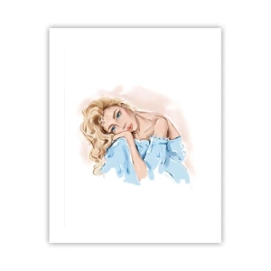 Poster - Scufundată în vis albastru - 40x50 cm