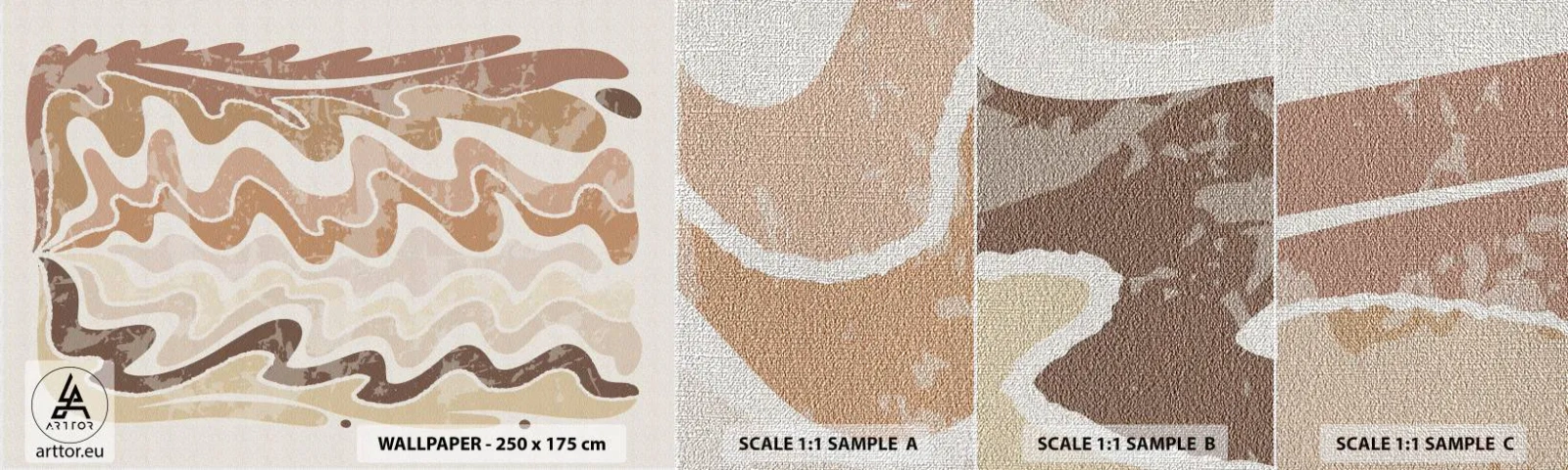 Mostră tapet Premium Canvas - Energie bună - emoții bune - În vârstă, Boho, Bucată - 100x30 cm