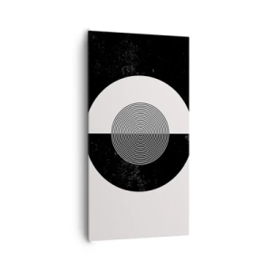 Tablou pe pânză - Armonie în alb și negru - 65x120 cm