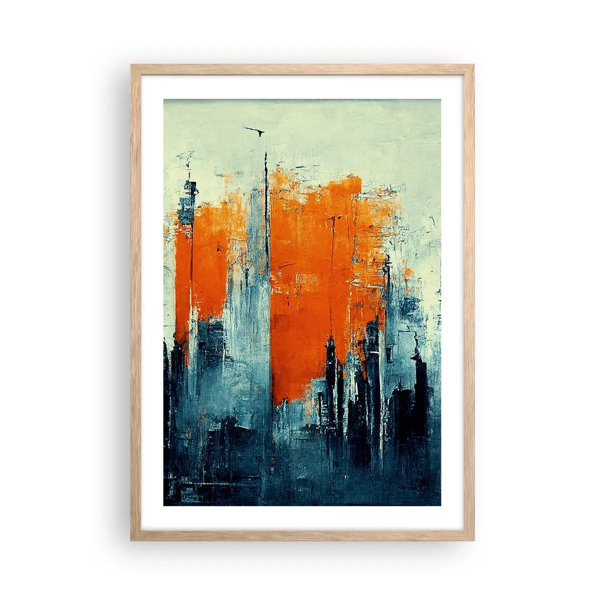 Poster în ramă de stejar deschis - Peisaj modern - 50x70 cm
