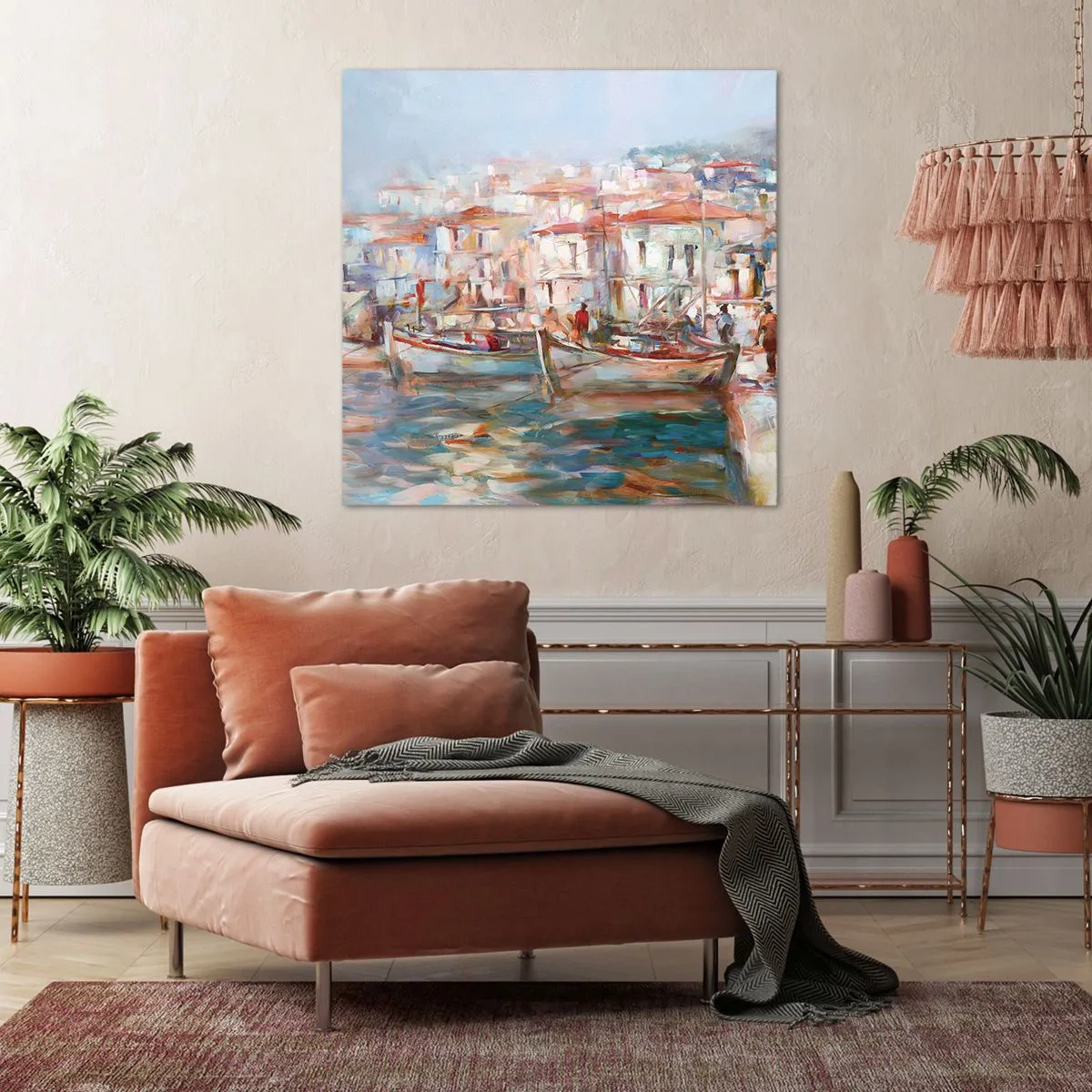 Tablou pe pânză - Vacanță pastelată - 70x70 cm