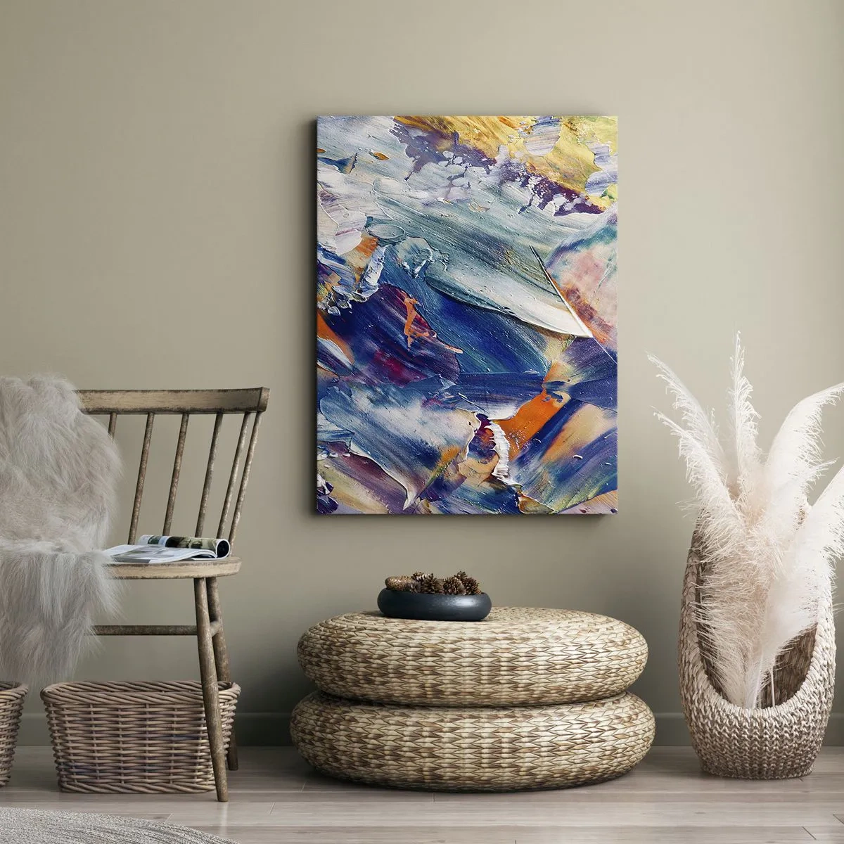 Tablou pe pânză - Confuzie de culori - 80x120 cm