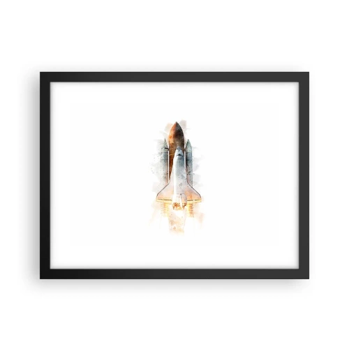 Poster în ramă neagră - Exploratorii la start - 40x30 cm