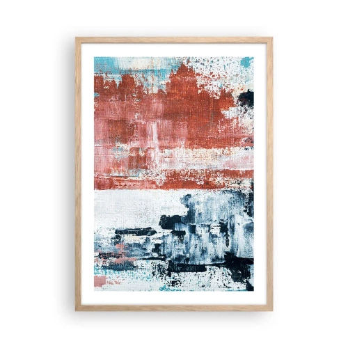 Poster în ramă de stejar deschis - Jumi-juma abstract - 50x70 cm