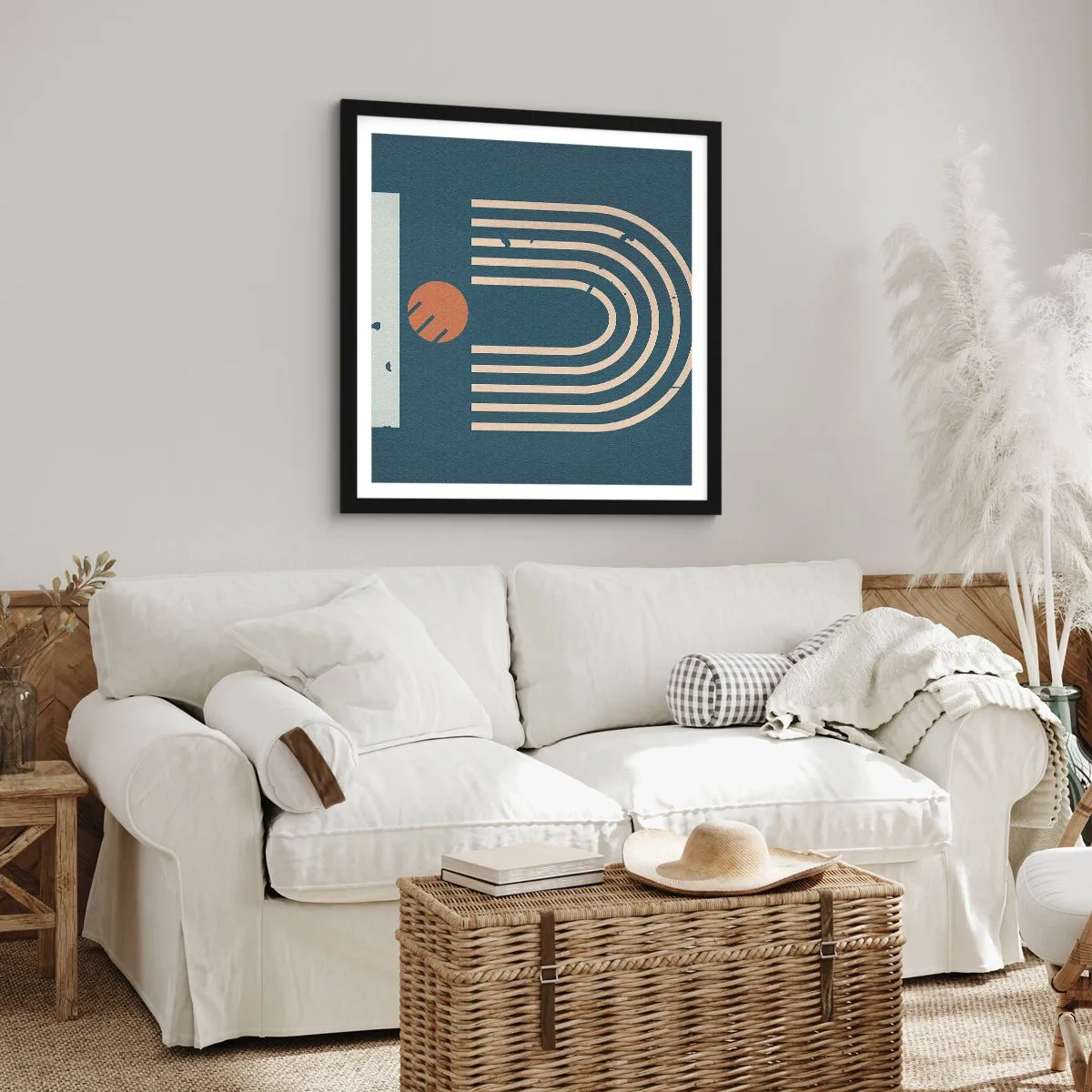 Poster în ramă neagră - Geometrie în funcție de rodie - 30x30 cm