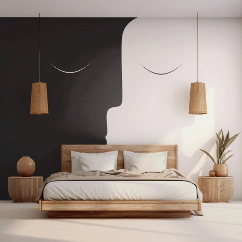 Tapet Premium Sand - Unitatea contrariilor - oameni, Cuplu, Bucată - 100x70 cm