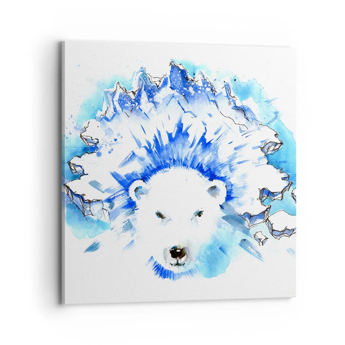 Tablou pe pânză - Regele Arcticii într-o coroană de gheață - 70x70 cm