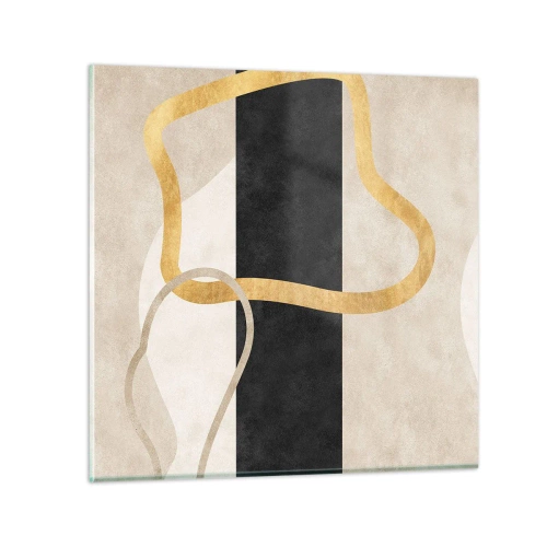 Tablou pe sticlă - Forme înbuclite - 70x70 cm