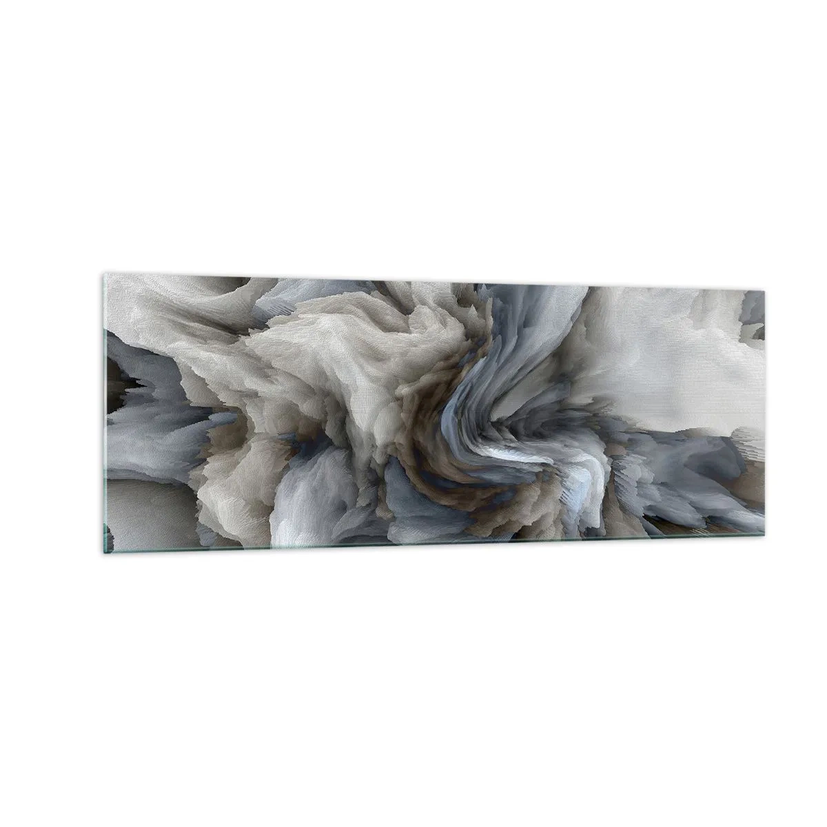 Tablou pe sticlă - Piatră și floare - 140x50 cm