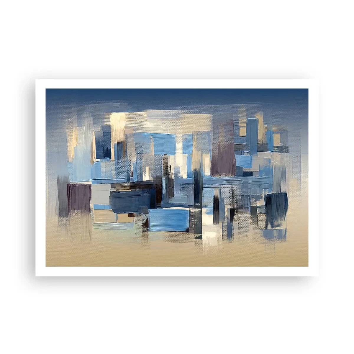 Poster - Construcție albastră - 100x70 cm