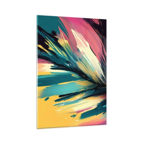 Tablou pe sticlă - Compoziția - o explozie de bucurie - 80x120 cm