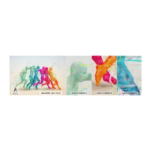 Mostră tapet Premium Canvas - Armonie de mișcare - Abstracția, Om, Sport - 100x30 cm