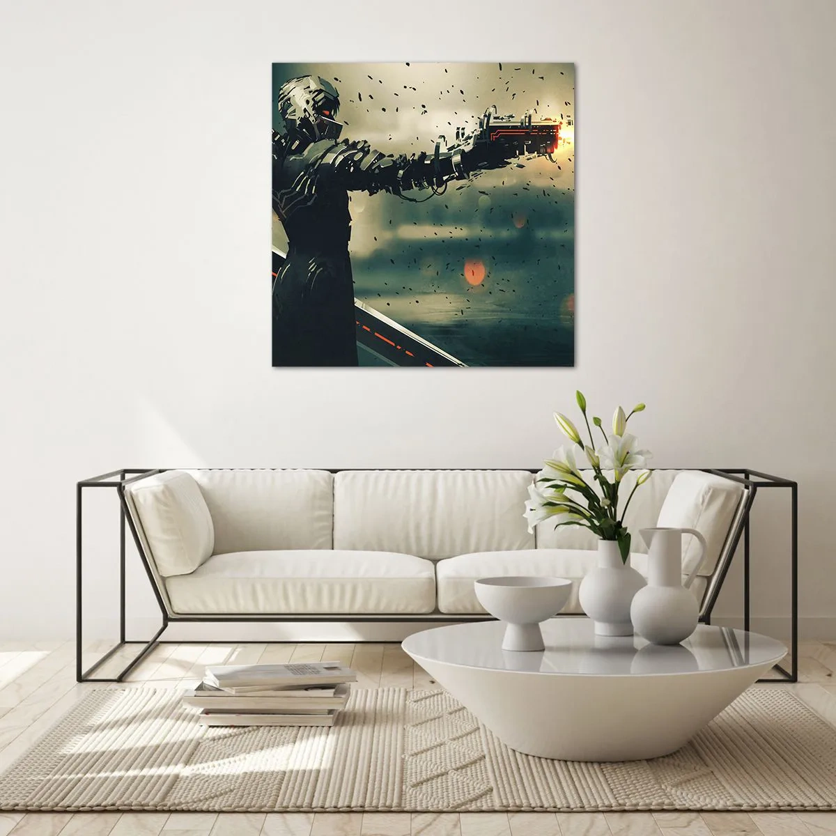 Tablou pe sticlă - Armă letală - propriul tău Terminator - 60x60 cm