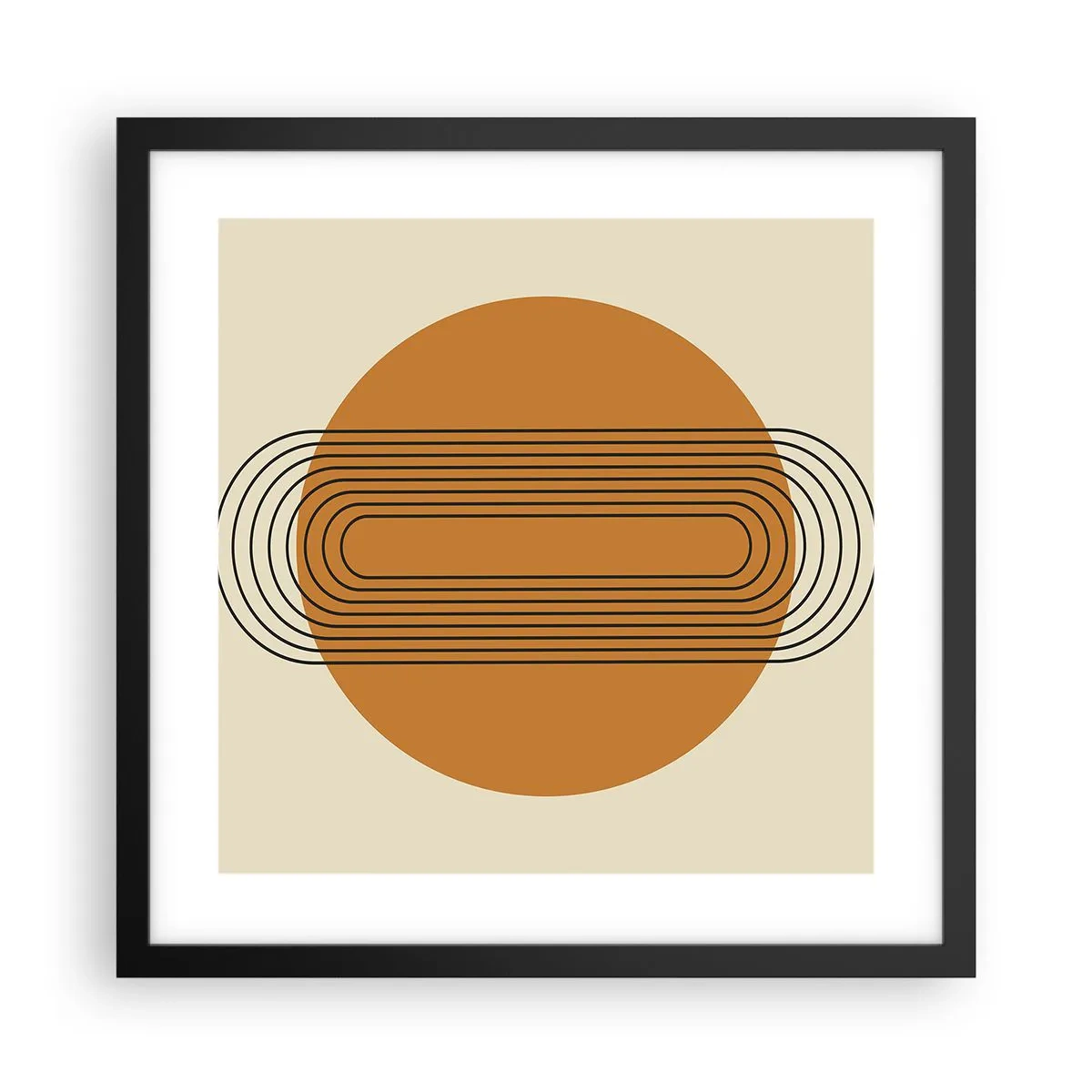 Poster în ramă neagră - Planul perfect - 40x40 cm