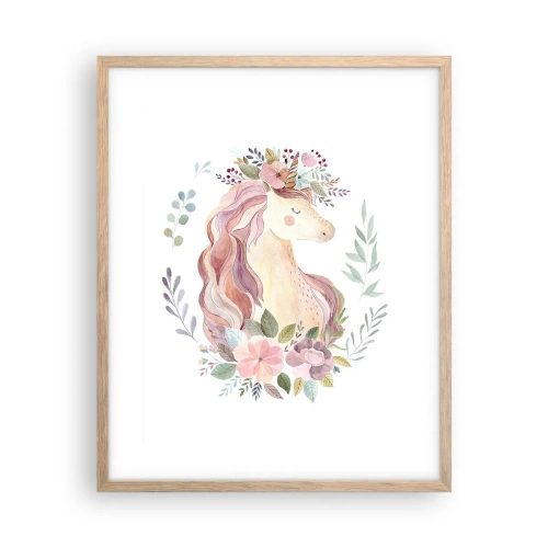 Poster în ramă de stejar deschis - O invitație în lumea basmelor - 40x50 cm