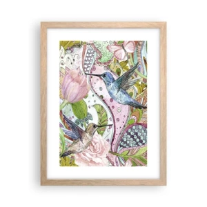 Poster în ramă de stejar deschis - Încurcat în viță de vie - 30x40 cm