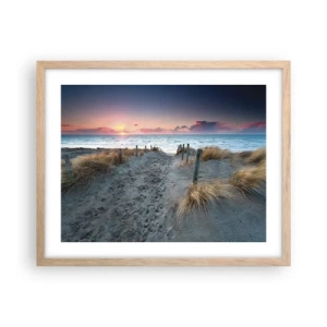 Poster în ramă de stejar deschis - Ai revărsat un curcubeu cu splendoare radiantă... - 50x40 cm