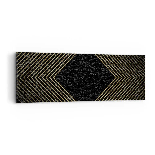 Tablou pe pânză - Geometrie în stil glamour - 90x30 cm