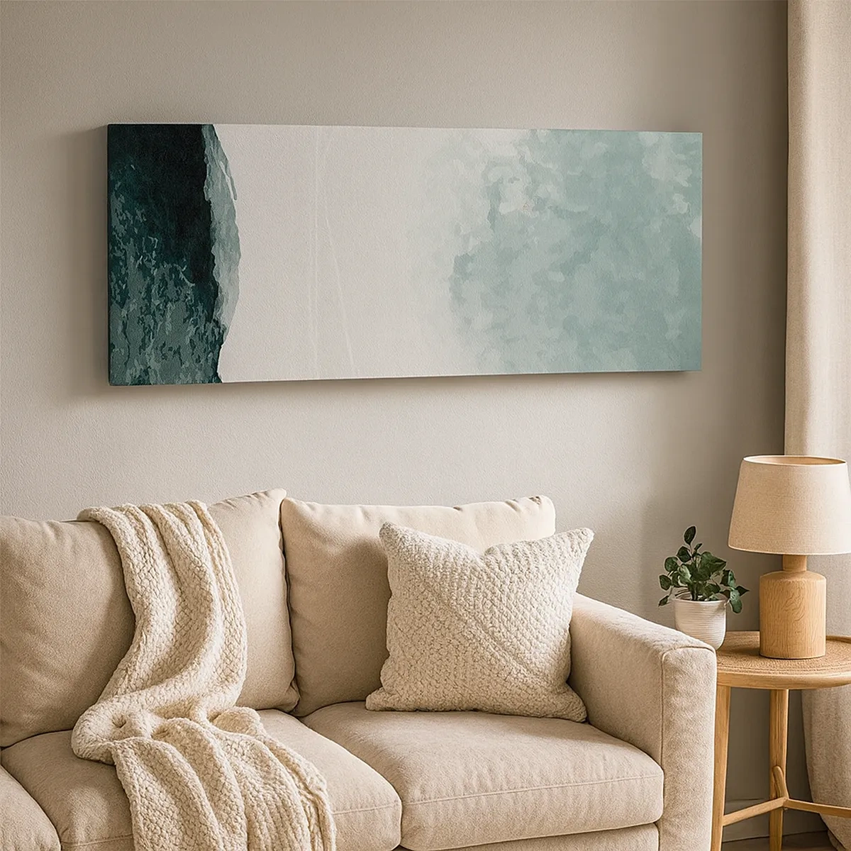 Tablou pe pânză - Întâlnire cu ceața - 30x30 cm