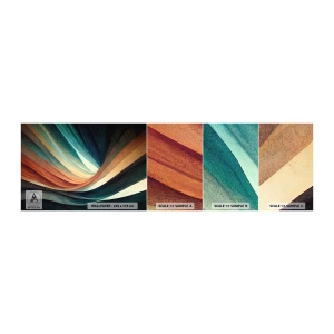 Mostră tapet autocolant Deluxe Sticker - Țesute din culori - Bucată, Abstracția, Linii - 100x30 cm