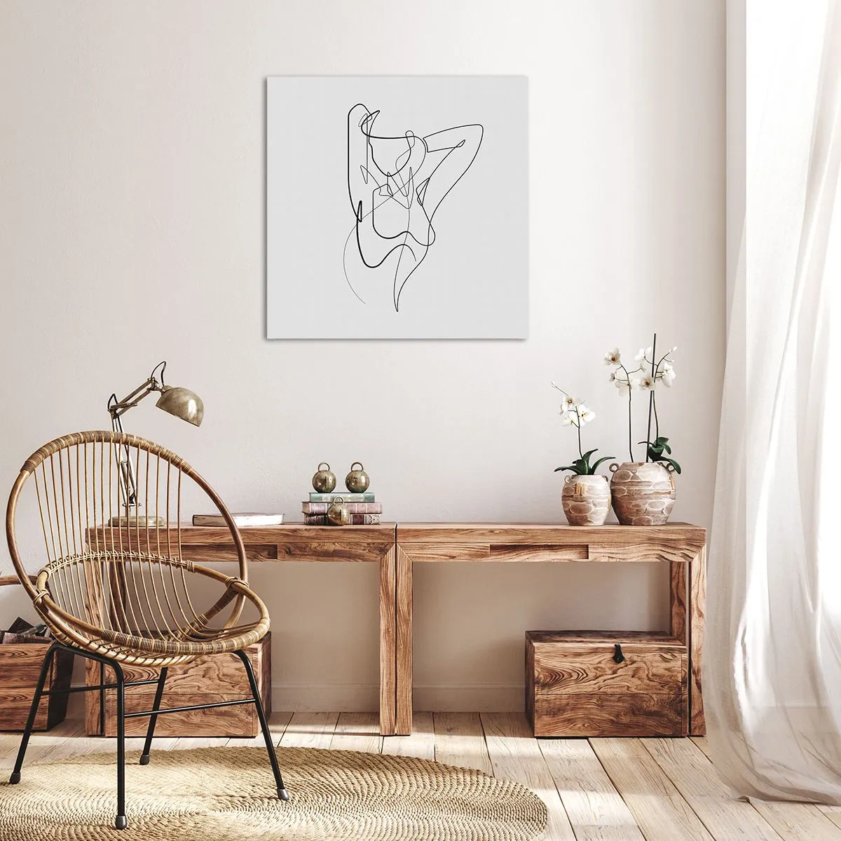 Tablou pe pânză - Cine ești tu? - 70x70 cm